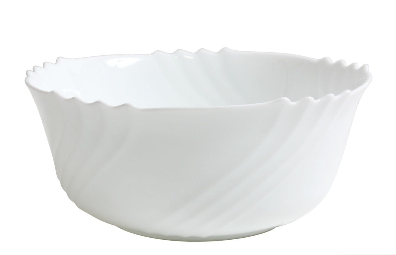 Bol pentru salata, din sticla, Ebro Alb, Ø22xH10 cm