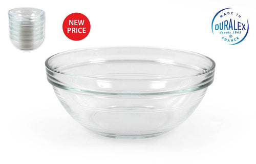 Bol pentru salata, din sticla, Lys Transparent, 970 ml