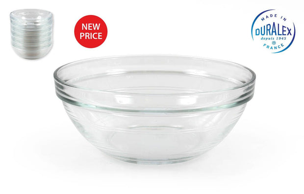 Bol pentru salata, din sticla, Lys Transparent, 970 ml