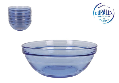 Bol pentru salata, din sticla, Picardie Albastru, 970 ml