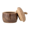 Borcan pentru depozitare, cu capac, din ceramica, Acorn Maro, Ø8 cm (1)