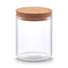 Borcan pentru depozitare cu capac din pluta, Transparent Glass A, 650 ml, Ø 9,5xH12,5 cm