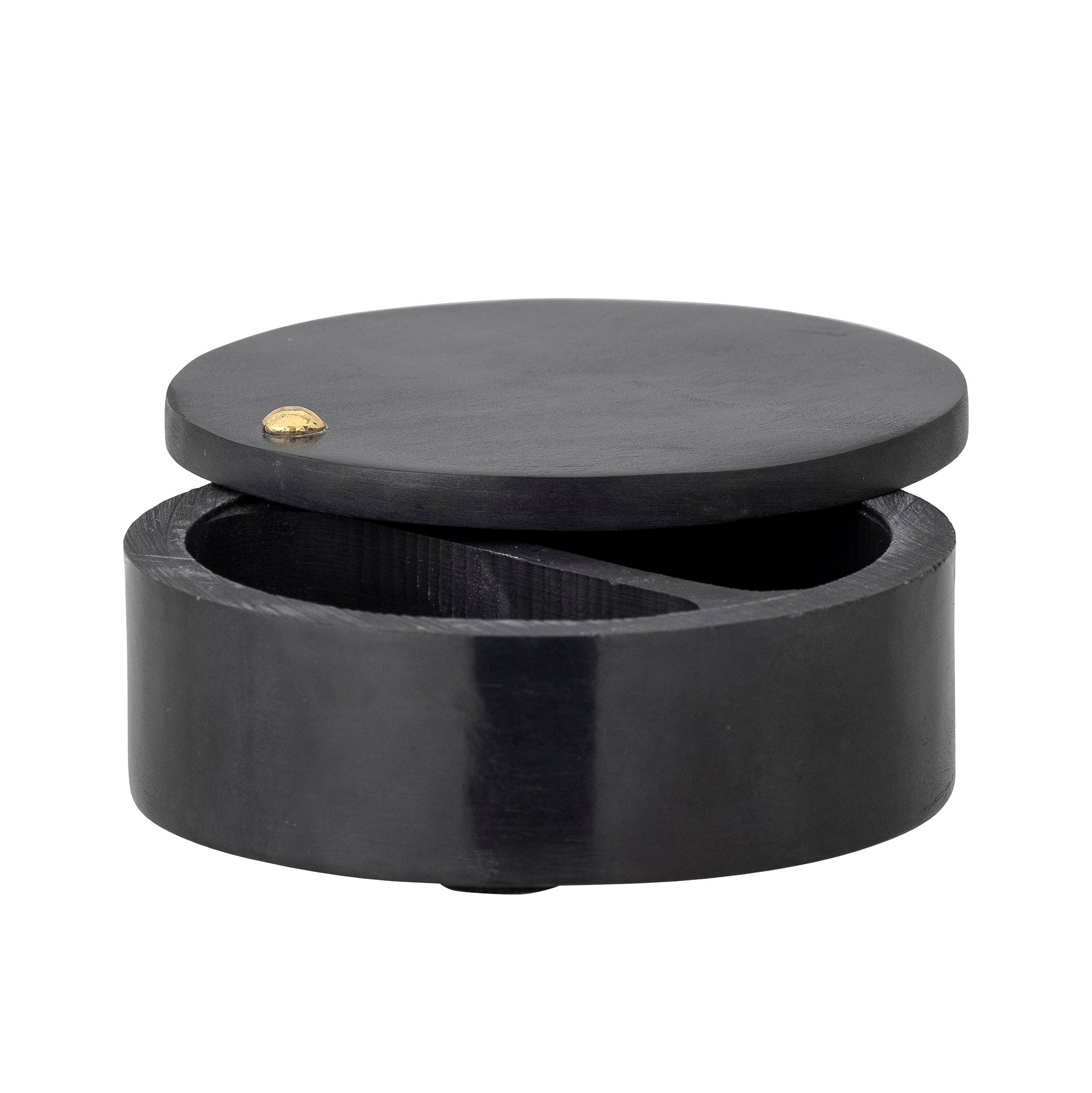 Bloomingville Borcan pentru depozitare cu capac, Manja Negru, , Ø10xH4 cm