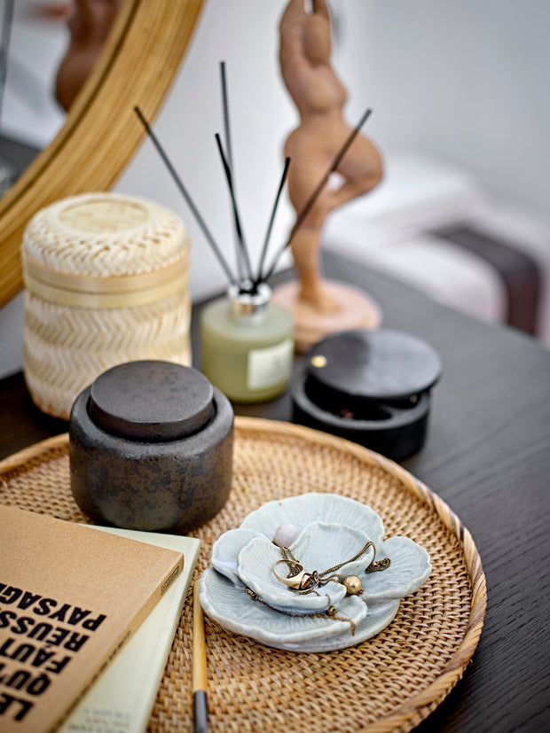 Bloomingville Borcan pentru depozitare cu capac, Manja Negru, , Ø10xH4 cm