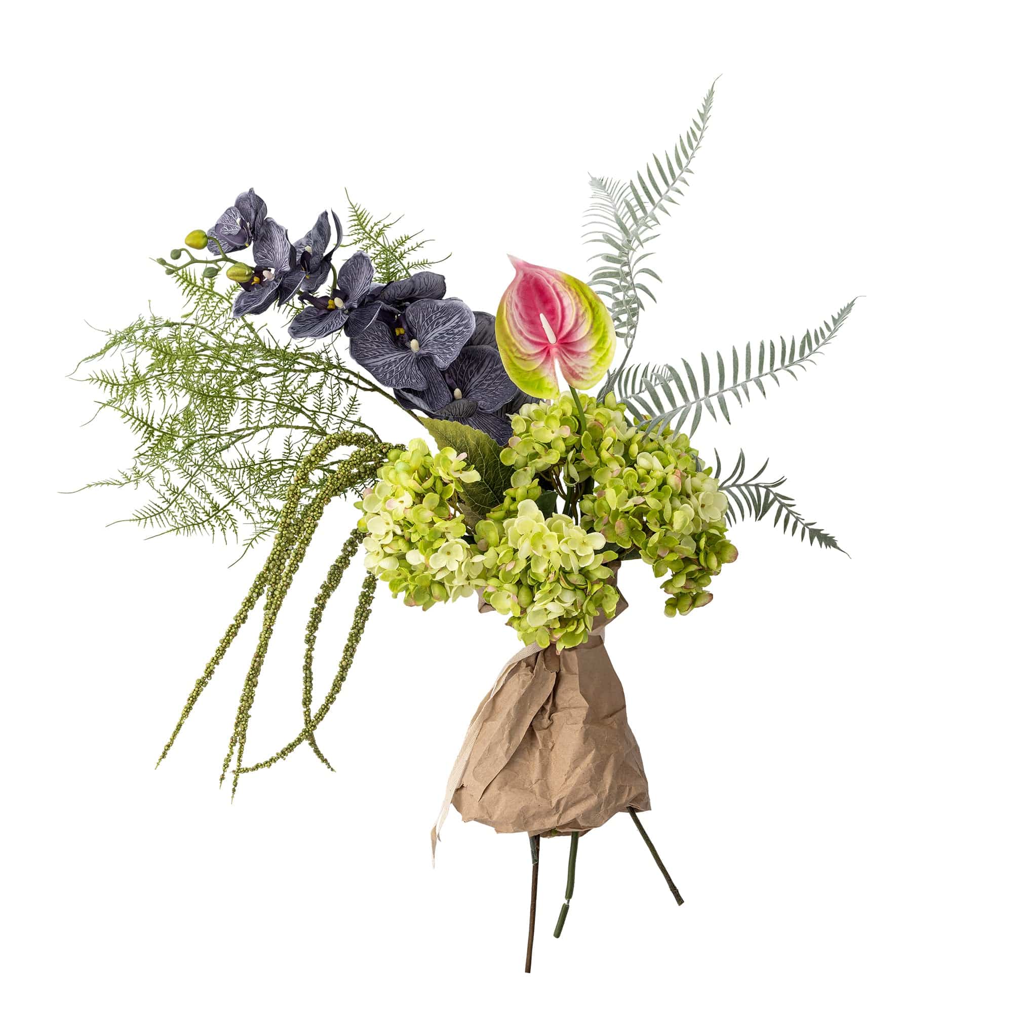 Bloomingville Buchet flori artificiale, Poetry Verde, H80 cm