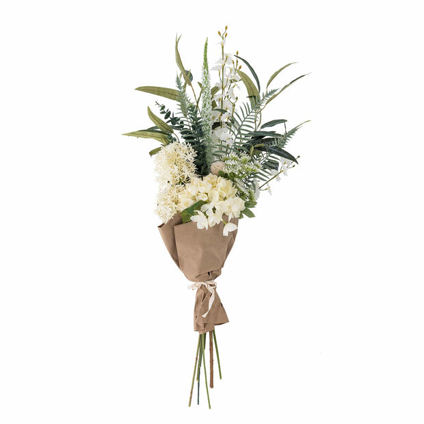 Bloomingville Buchet flori artificiale, Symphonie Alb, H103 cm
