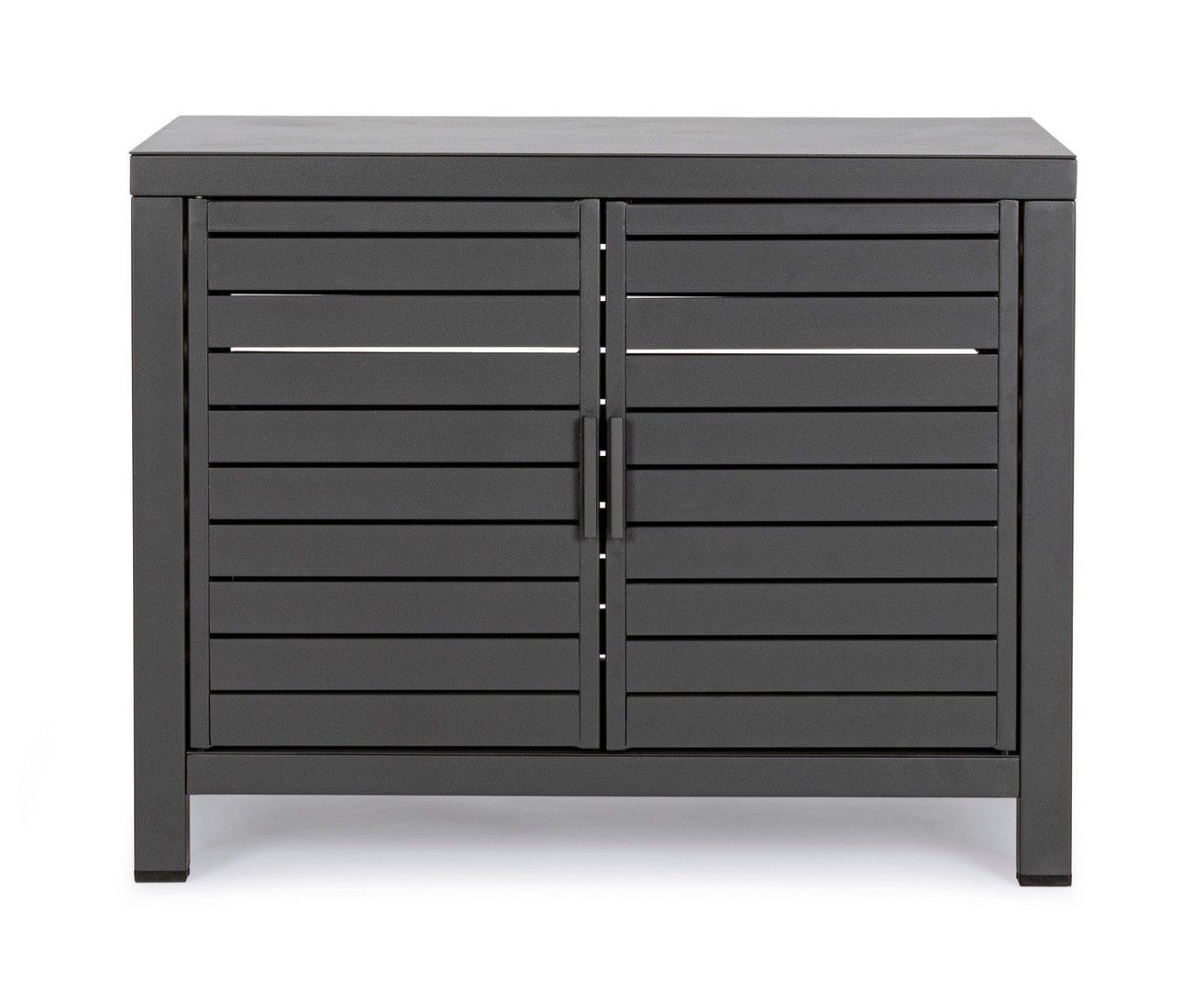 Cabinet de gradina / terasa din aluminiu, cu 2 usi, Atlantic Antracit, l90xA55xH70 cm (1)