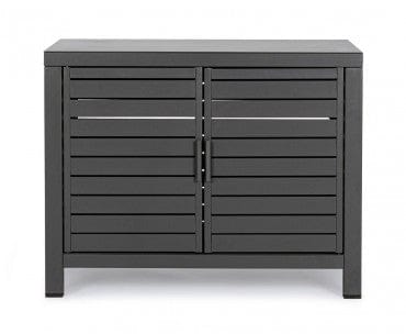 Cabinet de gradina / terasa din aluminiu, cu 2 usi, Atlantic Antracit, l90xA55xH70 cm (7)