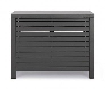 Cabinet de gradina / terasa din aluminiu, cu 2 usi, Atlantic Antracit, l90xA55xH70 cm (8)