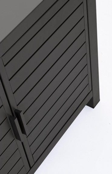 Cabinet de gradina / terasa din aluminiu, cu 2 usi, Atlantic Antracit, l90xA55xH70 cm (10)