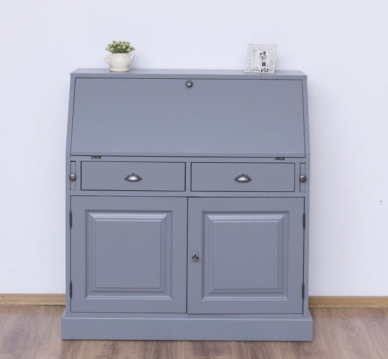 Cabinet din lemn de brad, cu 2 usi si 2 sertare, Pasy PS116BAS Vopsit, l104xA49xH109 cm (1)