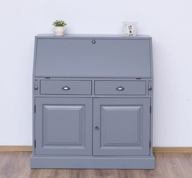 Cabinet din lemn de brad, cu 2 usi si 2 sertare, Pasy PS116BAS Vopsit, l104xA49xH109 cm (1)