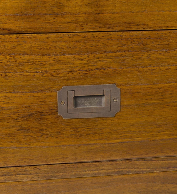 Moycor Cabinet din lemn si furnir, cu 4 sertare, Star Left Nuc, l70xA35xH70 cm