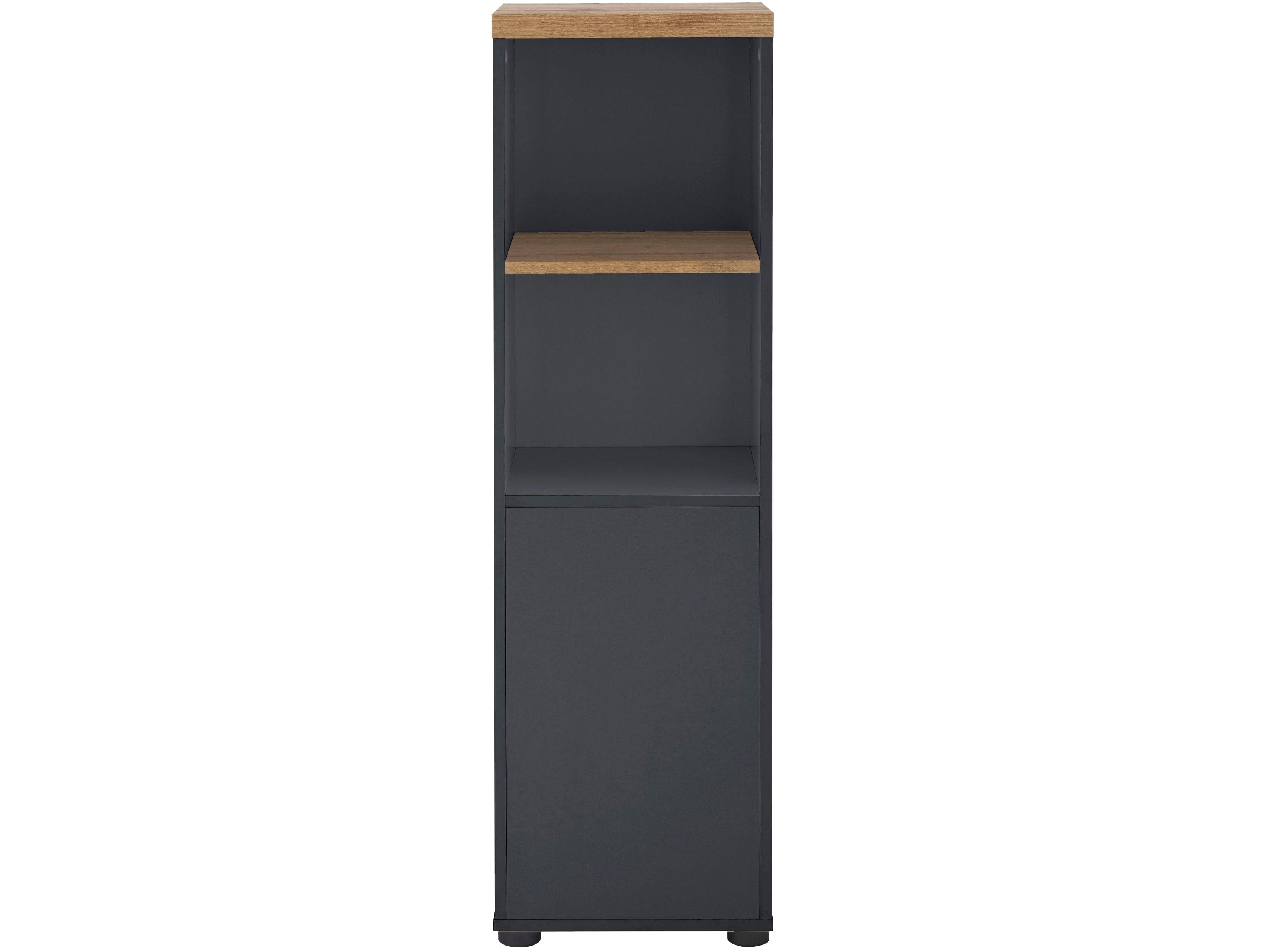 Dorel Home Cabinet din MDF, cu 1 usa Thessa Antracit / Natural, l35xA35xH122 cm