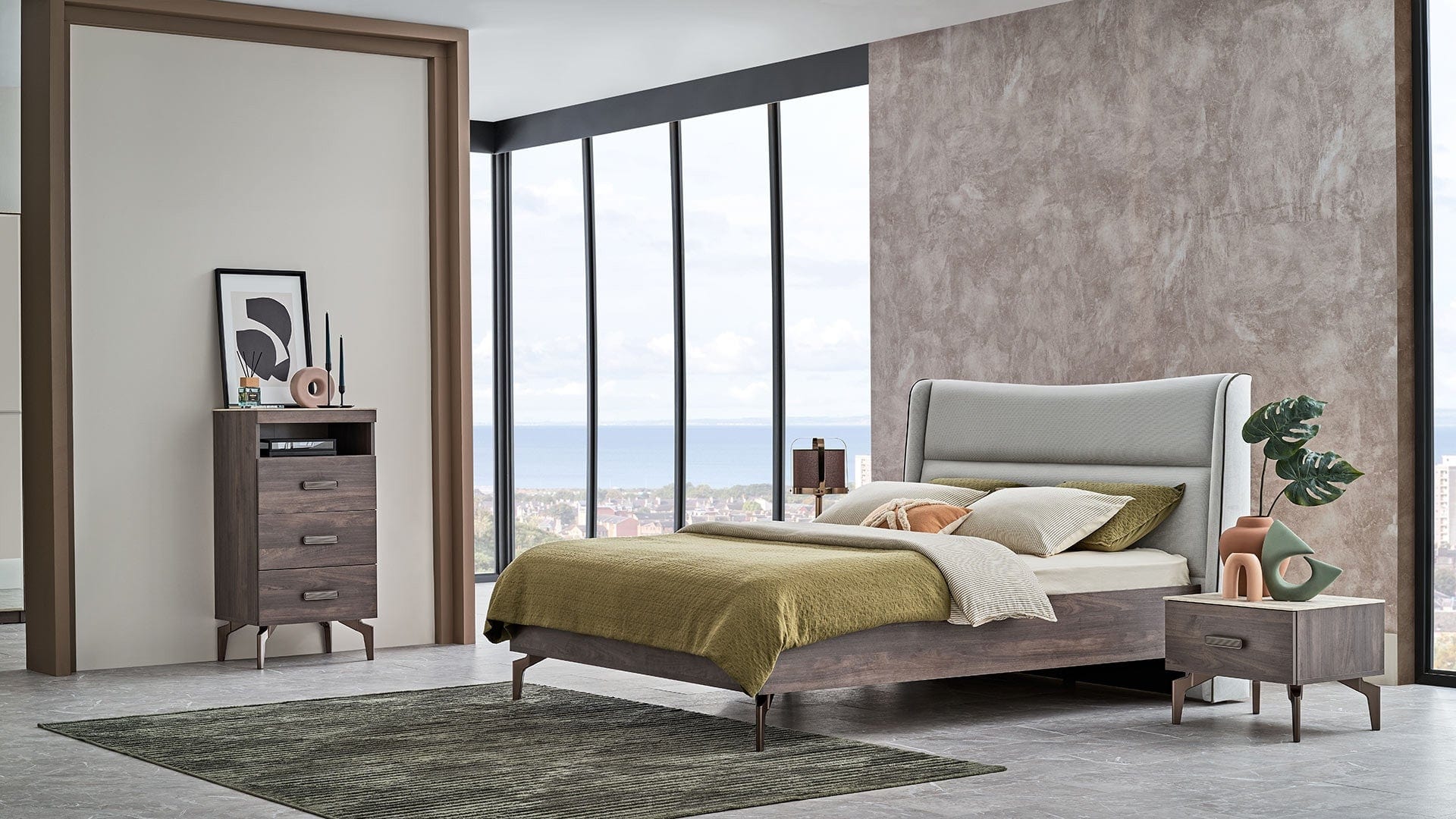 Dogtas Cabinet din pal, cu 3 sertare, Piero Nuc, l57,3xA46,9xH113,7 cm