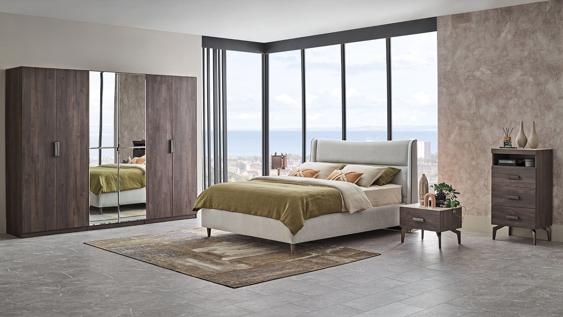 Dogtas Cabinet din pal, cu 3 sertare, Piero Nuc, l57,3xA46,9xH113,7 cm