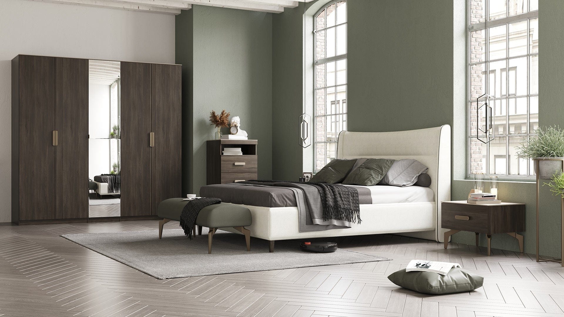 Dogtas Cabinet din pal, cu 3 sertare, Piero Nuc, l57,3xA46,9xH113,7 cm