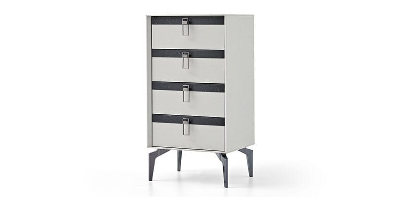 Dogtas Cabinet din pal cu 4 sertare, Arora Koton Gri Deschis, l60,5xA47,5xH115,1 cm