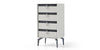 Dogtas Cabinet din pal cu 4 sertare, Arora Koton Gri Deschis, l60,5xA47,5xH115,1 cm