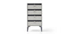 Dogtas Cabinet din pal cu 4 sertare, Arora Koton Gri Deschis, l60,5xA47,5xH115,1 cm