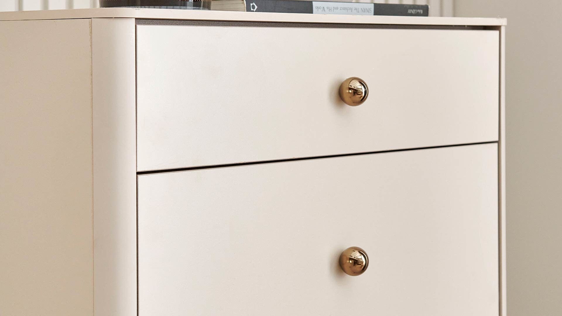 Cabinet din pal cu 5 sertare, Nicole Crem, l60,4xA45,9xH116 cm (5)