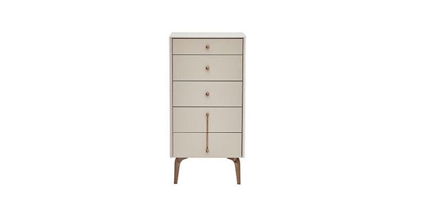 Dogtas Cabinet din pal cu 5 sertare, Nicole Crem, l60,4xA45,9xH116 cm