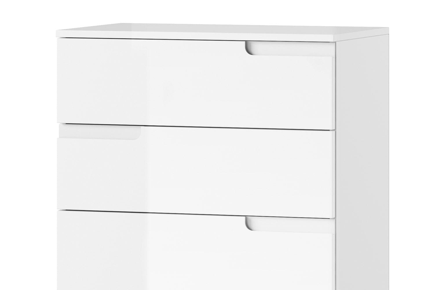 Szynaka Cabinet din pal si MDF cu 6 sertare Gabrielle 3 Alb, l65xA40xH119 cm
