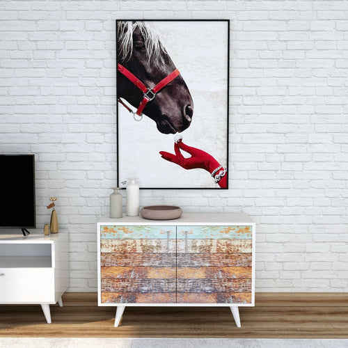 Cabinet hol din pal, cu 2 usi, Tasarim L1195 Multicolor, l100xA40xH40 cm