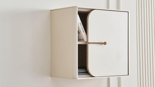 Dogtas Cabinet suspendat din pal, cu 1 usa, Nicole Small Crem, l55,5xA31,8xH51,9 cm