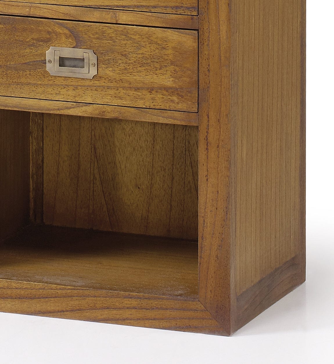 Cabinet cu vitrina, din lemn si furnir, cu 2 sertare si 1 usa, Star Combi Left Nuc, l90xA35xH90 cm (6)