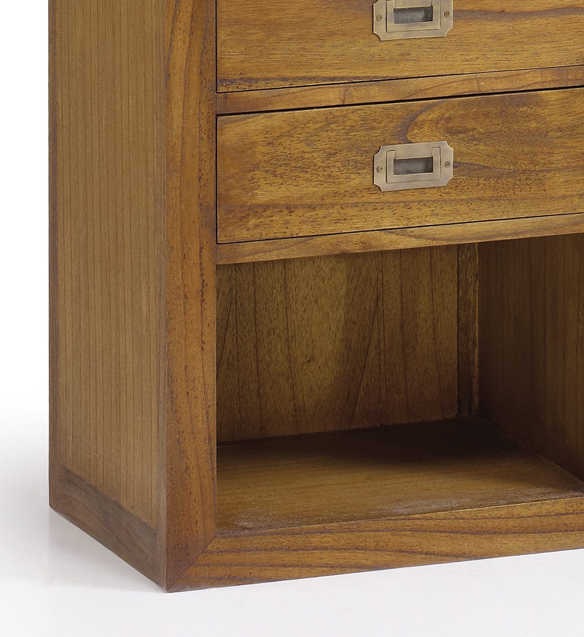 Cabinet cu vitrina, din lemn si furnir, cu 2 sertare si 1 usa, Star Combi Right Nuc, l90xA35xH90 cm (5)