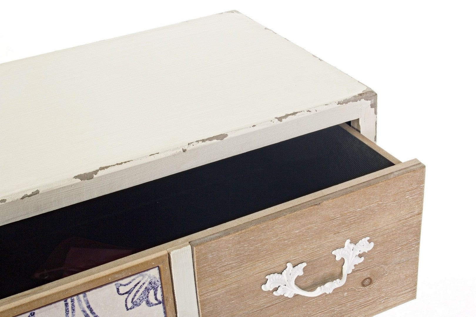 Cabinet din lemn de brad, cu 7 sertare Aurelie Ivoir / Natural, l50xA35xH104 cm (3)
