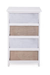 Cabinet din lemn de Paulownia, cu 4 sertare Meredith Ivoir / Gri / Maro, l40xA29xH73 cm (3)
