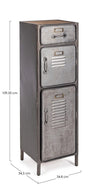 Cabinet din lemn de pin si metal, cu 1 sertar si 2 usi, Store Gri, l34,8xA34,5xH109,5 cm (10)
