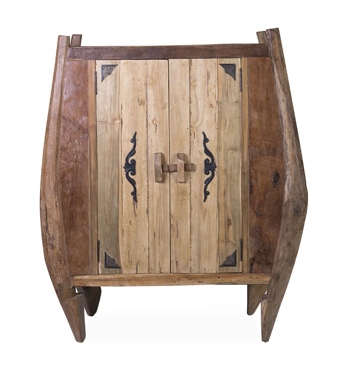 Cabinet din lemn reciclat, cu 2 usi, Marys Natural, l100xA47xH125 cm (2)