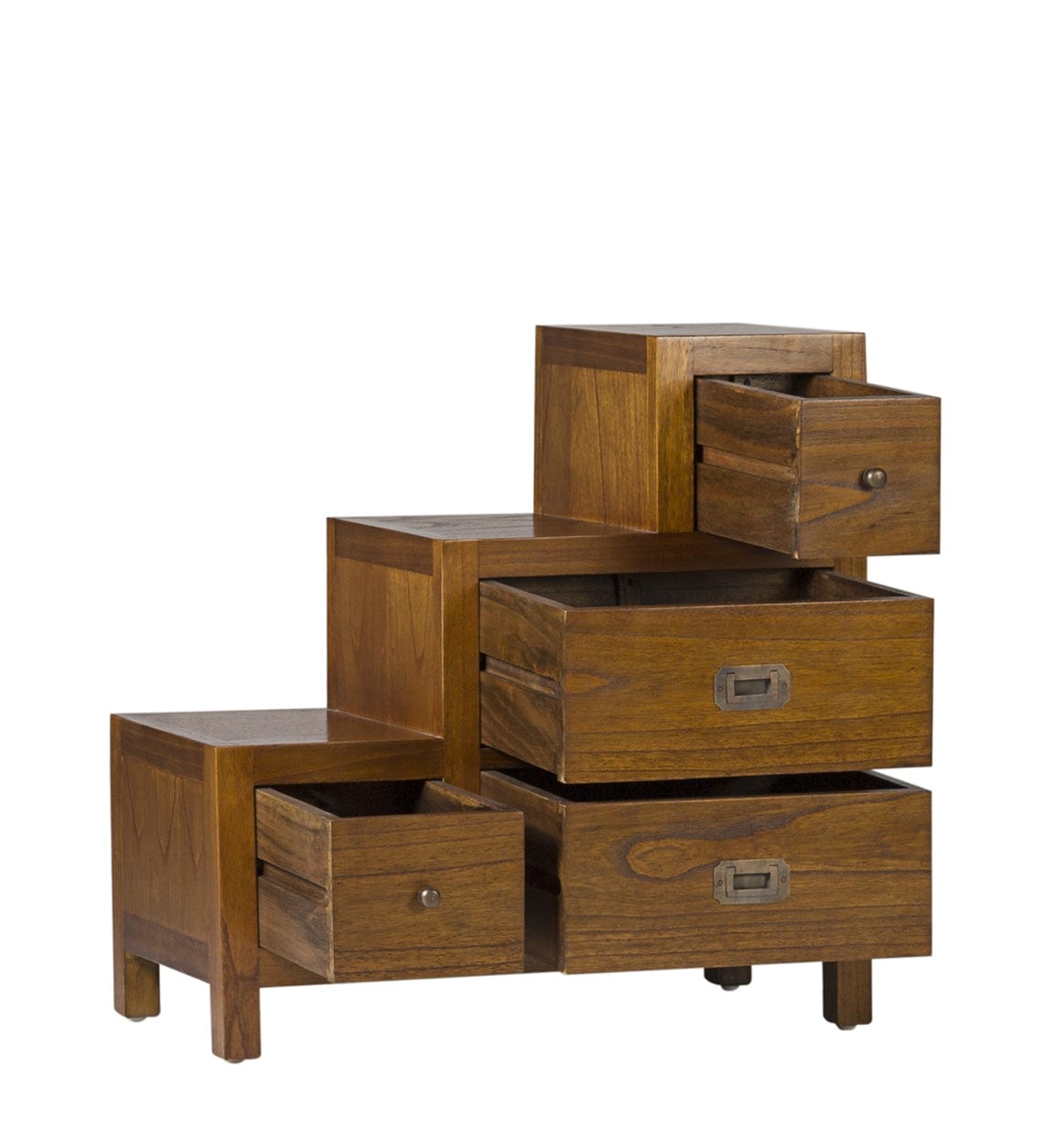 Cabinet din lemn si furnir, cu 4 sertare, Star Right Nuc, l70xA35xH70 cm (2)