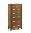 Cabinet din lemn si furnir, cu 8 sertare, Flash Tall Nuc, l60xA40xH130 cm