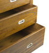 Cabinet din lemn si furnir, cu 8 sertare, Flash Tall Nuc, l60xA40xH130 cm (2)