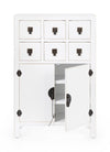 Cabinet din MDF, cu 6 sertare si 2 usi Pechino Alb, l63xA26xH101 cm (3)