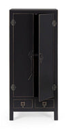 Cabinet din MDF si metal, cu 2 sertare si 2 usi Pechino Negru, l50xA34,5xH121 cm (2)