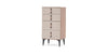 Cabinet din pal, cu 4 sertare, Nova Cappuccino / Nuc, l57,2xA43,2xH110,4 cm (3)