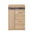 Cabinet hol din furnir si lemn, 2 usi si 1 sertar, Crispin Natur, l71xA39xH105 cm (2)