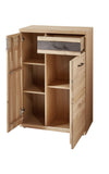 Cabinet hol din furnir si lemn, 2 usi si 1 sertar, Crispin Natur, l71xA39xH105 cm (1)