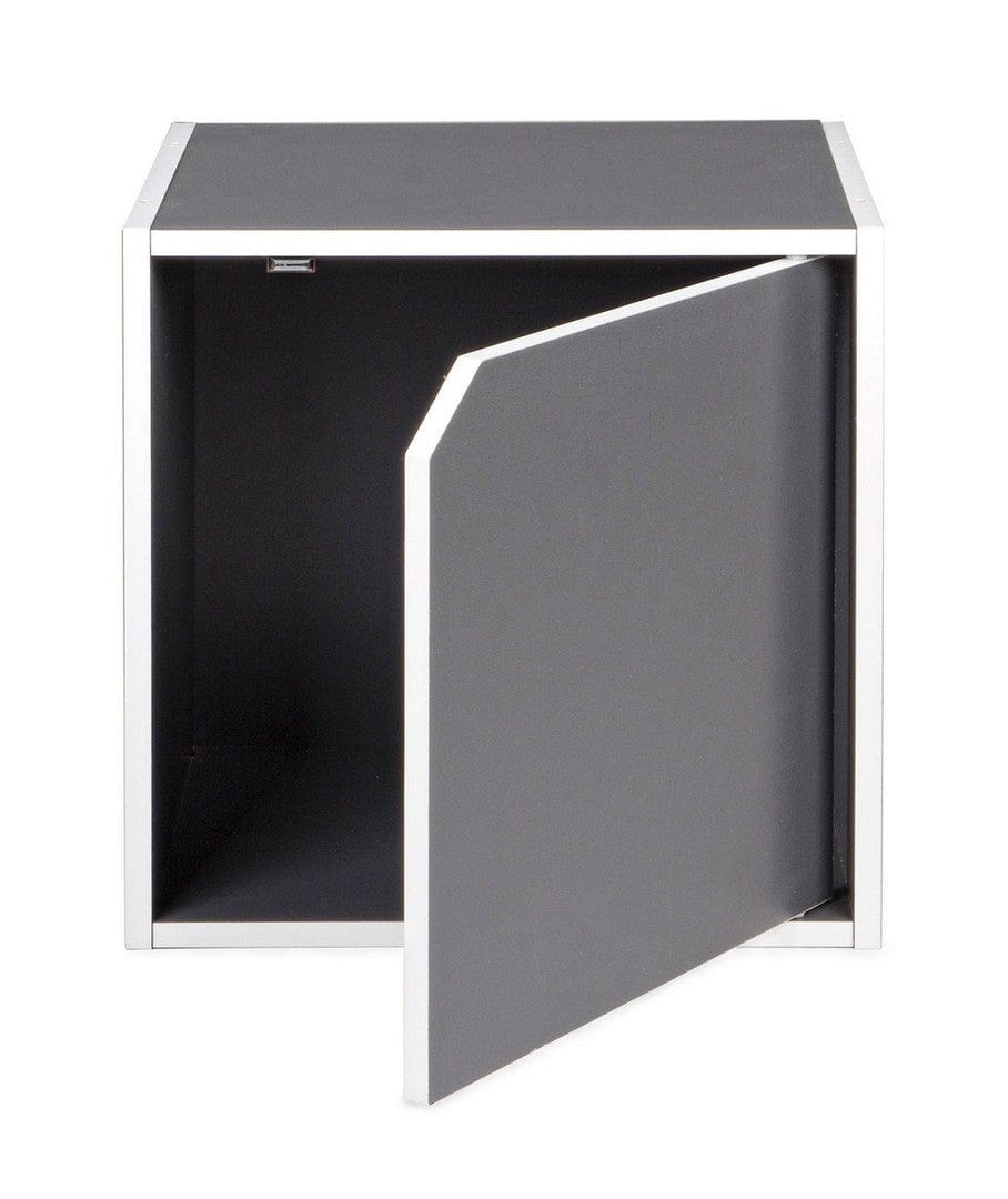 Cabinet modular din MDF, cu 1 usa, Composite Gri / Alb, l35xA29,2xH35 cm (5)