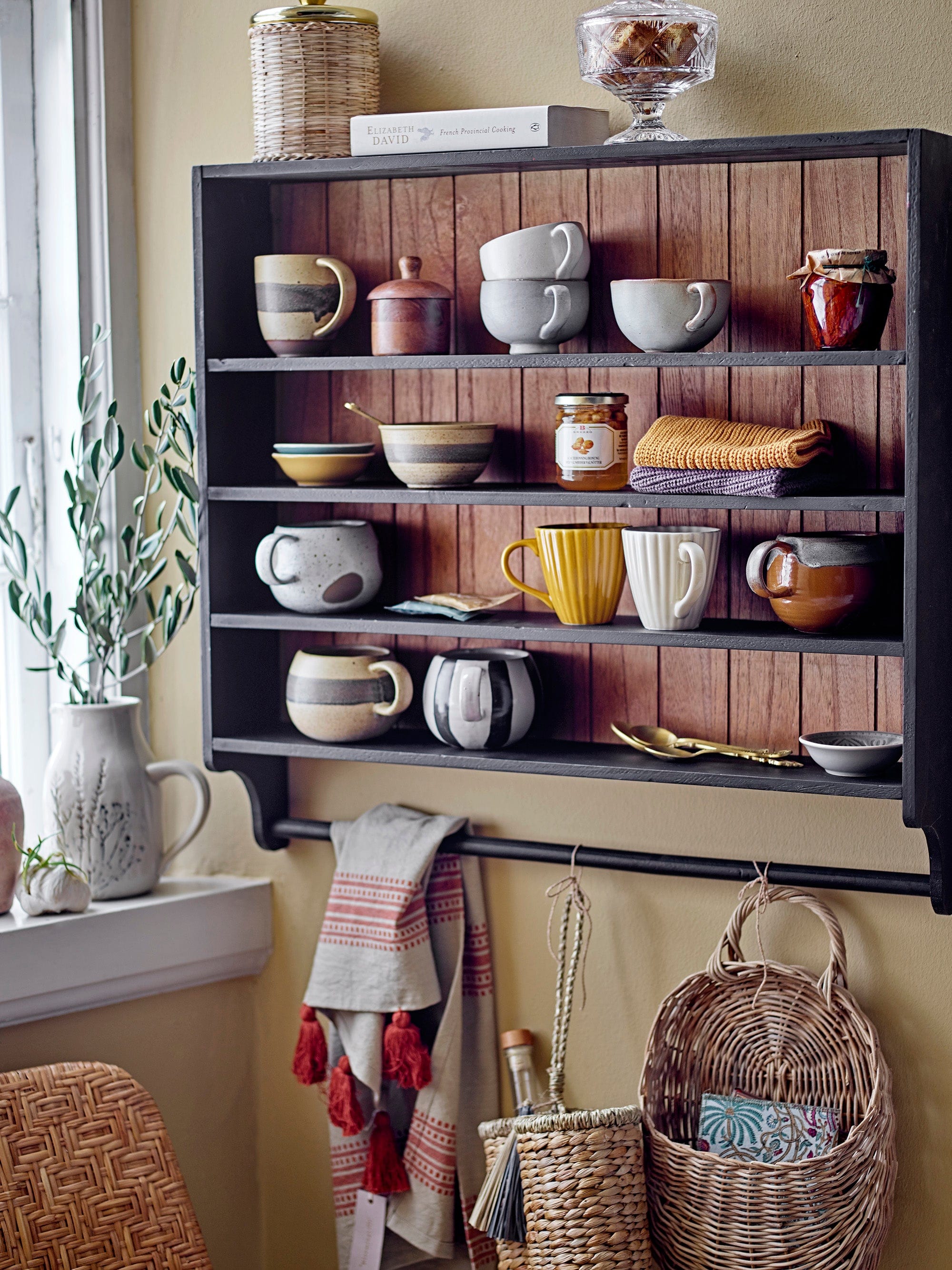 Bloomingville Cana din ceramica, Serina Negru, 510 ml