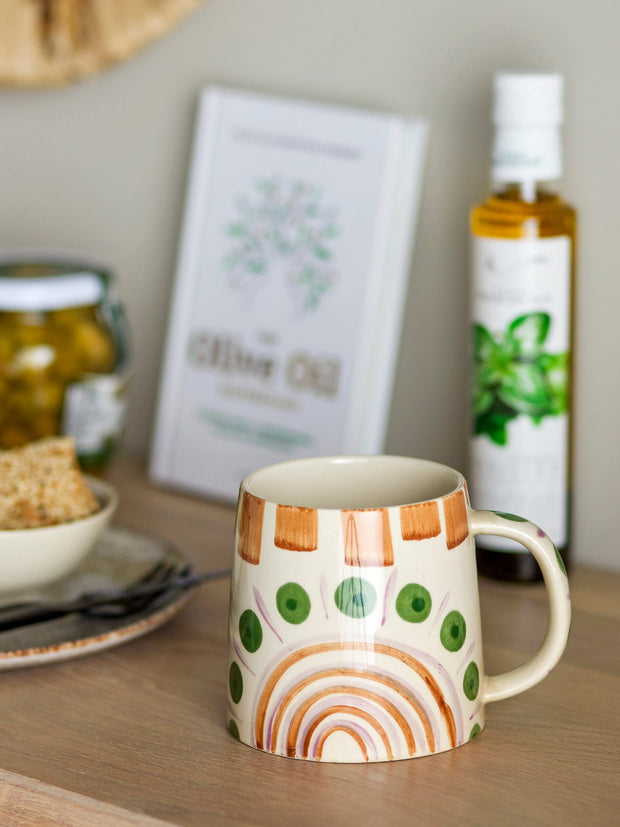 Bloomingville Cana din ceramica, Shama Verde, 515 ml