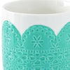 BFSummer Cana din portelan, 300 ml Lacy Turquoise