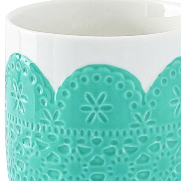 BFSummer Cana din portelan, 300 ml Lacy Turquoise