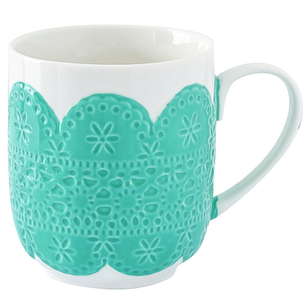BFSummer Cana din portelan, 300 ml Lacy Turquoise