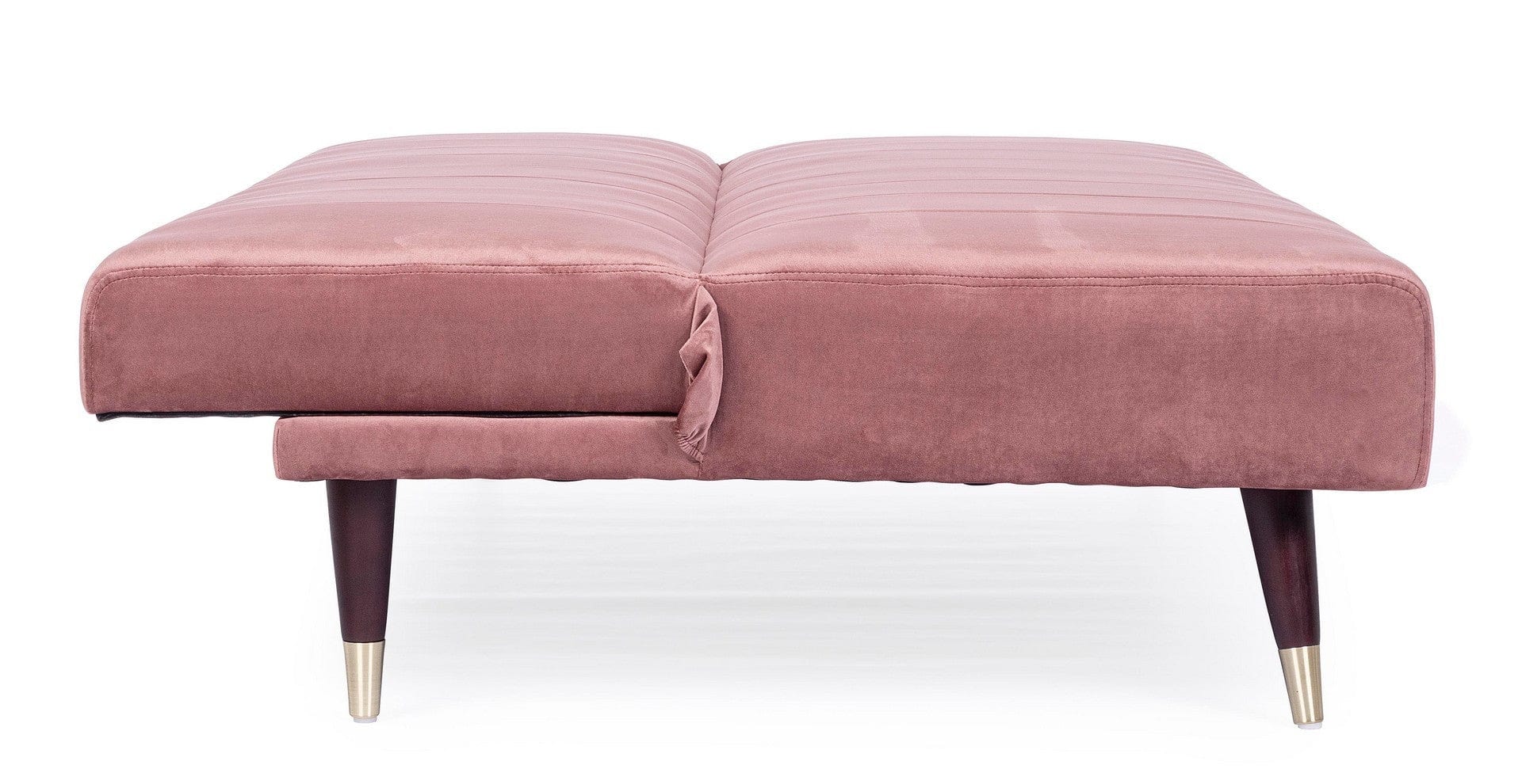 Canapea Alma Velvet Roz Extensibila cu Spuma Poliuretanica, 3 Locuri, Suprafata de Dormit 180x105 cm, tapitata cu Stofa, l180xA88xH82 cm (7)